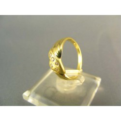 Zlatý prsteň poprepletaný žlté zlato DP49202Z