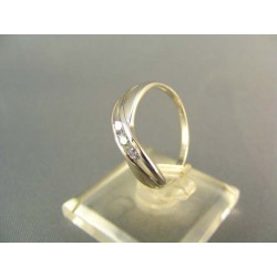 Zlatý prsteň dámsky prepletený biele zlato DP55204B