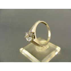 Zlatý prsteň so zirkónom biele zlato VP57324B