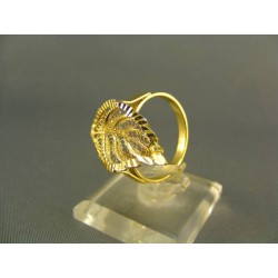 Zlatý prsteň v tvare listu žlté zlato VP58423Z