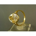 Zlatý dámsky prsteň elegantný tvar viacfarebné zlato VP62304V 