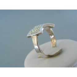 Strieborný prsteň dámsky pekný tvar krištáliky VPS58472