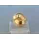 Zlatý dámsky prsteň žlté zlato elegantný tvar kamienky zirkónu VP56429Z