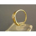 Zlatý prsteň dámsky so zirkónom jemný žlté zlato VP53207Z