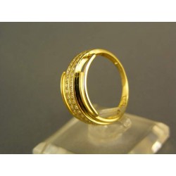 Zlatý dámsky prsteň moderný tvar žlté zlato VP54297Z
