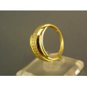 Zlatý dámsky prsteň moderný tvar žlté zlato VP54297Z