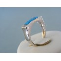 Strieborný prsteň dámsky modrý kameň VPS52325