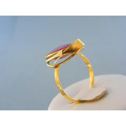 Zlatý prsteň s farebným zirkónom žlté zlato VP63386Z