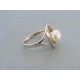 Strieborný prsteň dámsky krásna perla kamienky VPS52306