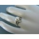 Strieborný prsteň dámsky krásna perla kamienky VPS52306