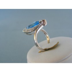 Strieborný prsteň dámsky krásny modrý kameň VPS54438