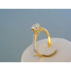 Zlatý dámsky prsteň žlté zlato zirkón v korunke DP54182Z