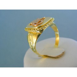 Zlatý pánsky prsteň žlté červené zlato znamenie škorpión DP63779V