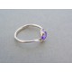 Strieborný dámsky prsteň fialový zirkón VPS53176