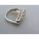 Strieborný dámsky prsteň zaujímavy tvar kamienky VPS57626