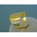 Zlatý dámsky prsteň žlté biele zlato vzorovaný DP60266V 585/1000 2,66g