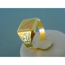 Zlatý pánsky prsteň žlté biele červené zlato VP67431V 585/1000 4,31g