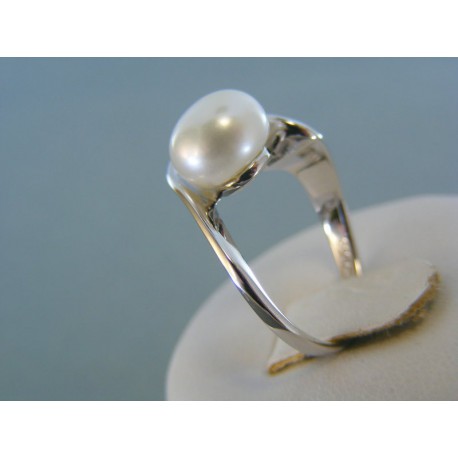 Strieborný dámsky prsteň perla VPS53324 925/1000 3.24g