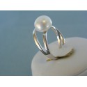 Strieborný dámsky prsteň perla VPS56385 925/1000 3.85g