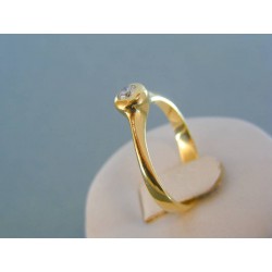 Zlatý dámsky prsteň s diamantom žlté zlato VP62443Z 14 karátov 585/1000 3,80g