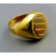 Pánsky prsteň z dvojfarebného zlata oválny tvar