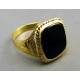 Pánsky prsteň žlté zlato s čiernym kameňom
