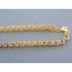 Zlatá dámska retiazka náhrdelnik žlté biele zlato VR461816V 14 karátov 585/1000 18.16g