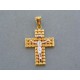 Zlatý prívesok krížik žlté biele zlato ukrižovaný Ježiš VIK240V 14 karátov 585/1000 2.40g