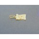 Zlatý prívesok platnička znamenie kozorožec žlté zlato DI055Z 14 karátov 585/1000 0.55g