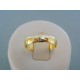 Zlatý prsteň ruženec žlté biele zlato DP54230V 14 karátov 585/1000 2.30g