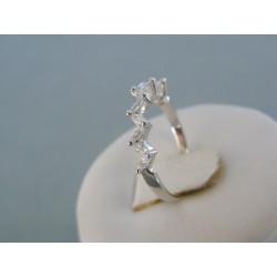 Strieborný dámsky prsteň zaujímavy tvar zirkóny VPS54150 925/1000 1.50g