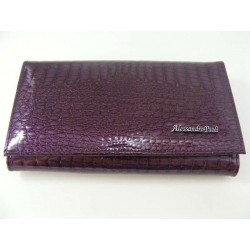 Dámska kožená peňaženka fialová D01-03