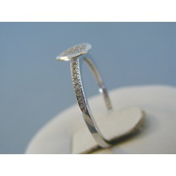 Strieborný dámsky prsteň jemný tvar kamienky DPS54138 925/1000 1.38g