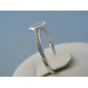 Strieborný dámsky prsteň jemný tvar kamienky DPS54138 925/1000 1.38g