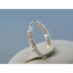 Zlatý prsteň rúženec biele zlato bez kamienkov DP54145B