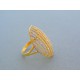 Zlatý dámsky prsteň žlté zlato posiaty kamienkami DP52321Z 14 karátov 585/1000 3.21g