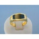 Zlatý pánsky prsteň žlté zlato kameň onyx so zirkónikmi DP63584Z 14 karátov 585/1000 5.84g