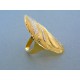 Zlatý dámsky prsteň žlté biele zlato vzorovaný DP62398V 14 karátov 585/1000 3.98g