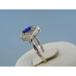 Strieborný dámsky prsteň modrý kameň DAS50316 925/1000 3.16g