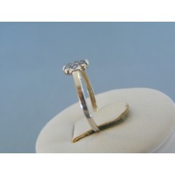 Strieborný dámsky prsteň kvet kamienky DPS54125 925/1000 1.25g