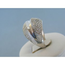 Strieborný dámsky prsteň mohutný zirkóny vzorovaný DPS56291 925/1000 2.91g
