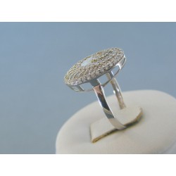 Strieborný dámsky prsteň v oválnom tvare zirkóny DPS56209 925/1000 2.09g