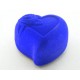 Krabička zamatová tvar srdca červená, modrá F79