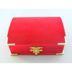 Zamatová krabička trublica červená farba D450