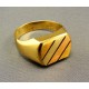 Zlatý pánsky prsteň z trojfarebného zlata