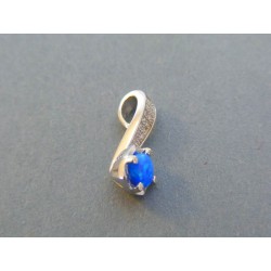 Strieborný prívesok dámsky pekný modrý opál VIS141 925/1000 1.41g
