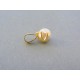 Zlatý prívesok žlté zlato biela perla DI095Z 14 karátov 585/1000 0.95g
