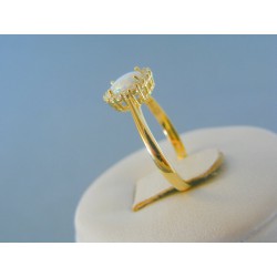 Zlatý dámsky prsteň žlté zlato krásny opál DP54190Z 14 karátov 585/1000 1.90g