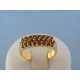 Zlatý dámsky prsteň žlté zlato český granát DP58350Z 14 karátov 585/1000 3.50g