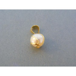 Zlatý prívesok perla žlté zlato DI118Z 14 karátov 585/1000 1.18g